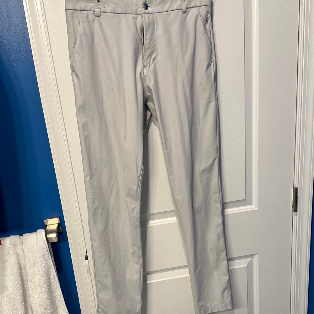 Lululemon Mens Light Gray Slim Chinos